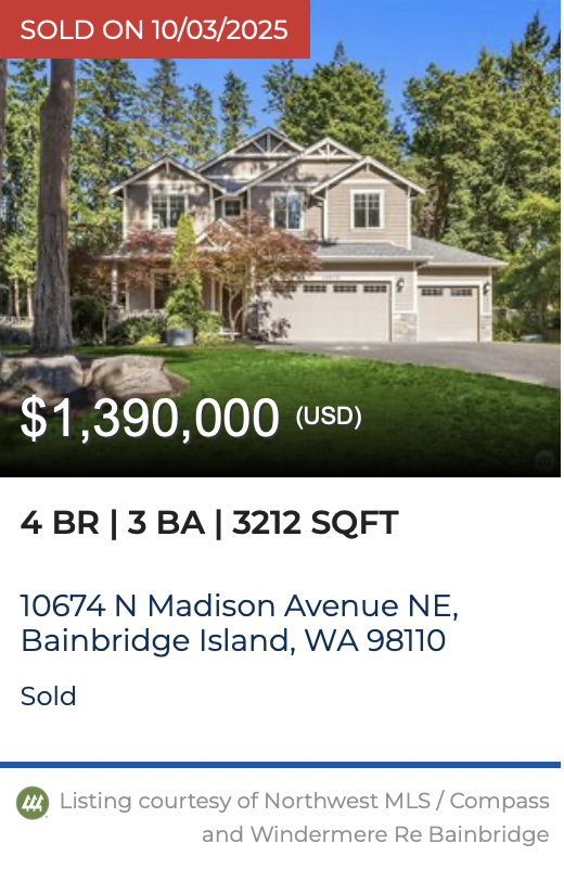 North Madison Ave Sold by Jen Pells Windermere Bainbridge 